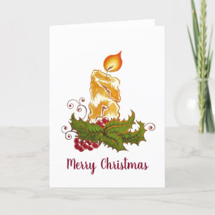Merry Christmas Candle greeting card