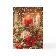 Merry Christmas Candlelight Holiday Greeting