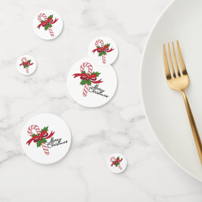 Merry Christmas Candy Cane Confetti (Group)