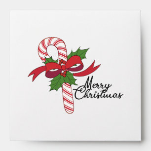 Merry Christmas Candy Cane Envelope