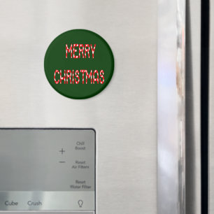 Merry Christmas Candy Cane Font Magnet