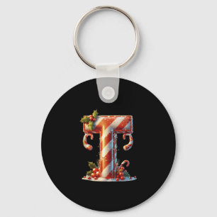 Merry Christmas Candy Cane T Design Tank Top Keychain
