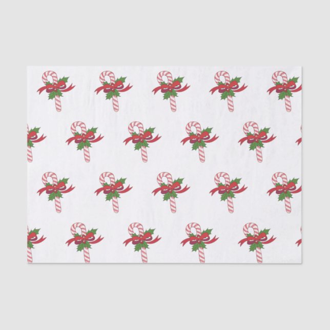 Merry Christmas Candy Cane Tissue Paper (Front)