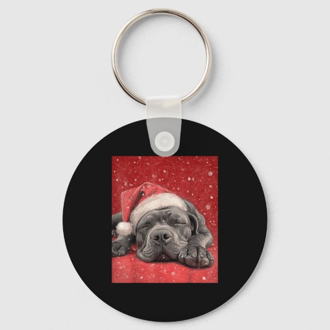 Merry Christmas Cane Corso  Keychain (Front)