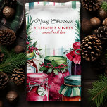 Merry Christmas Canned with Love Personalized Kitchen Towel<br><div class="desc">Add a touch of festive charm to your kitchen with this personalized Christmas kitchen towel. Featuring a delightful design of holiday-themed jars filled with homemade treats, this towel celebrates the joy of canning during the holiday season. Customize it with your name for a special personal touch, making it perfect for...</div>