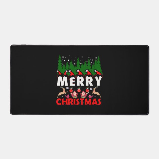 Merry Christmas Canvas Christian Christmas Jesus Desk Mat (Front)