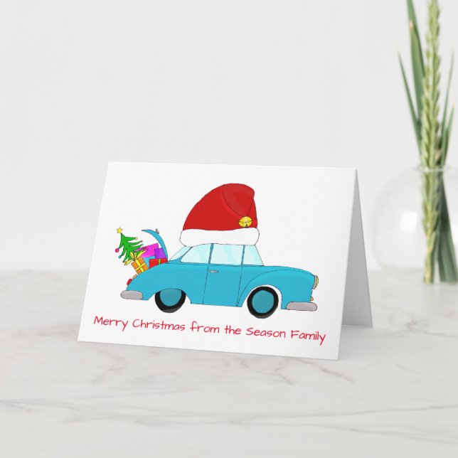 Merry Christmas car Holiday Card (Front)