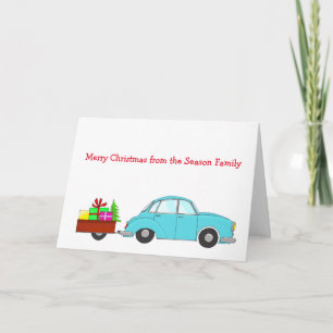 Merry Christmas car Holiday Card