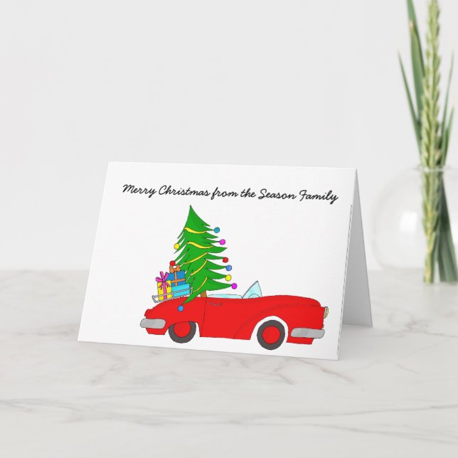 Merry Christmas car Holiday Card (Front)