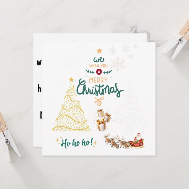 Merry Christmas Card (Front/Back In Situ)