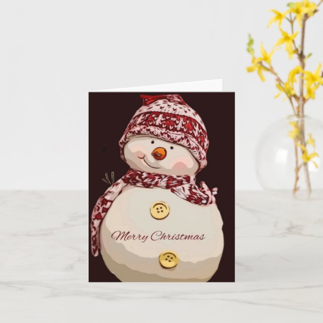 Merry Christmas Card (Yellow Flower)