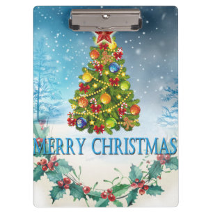 Merry Christmas card Clipboard