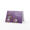 Merry Christmas Card Elegant Purple Gold Ornaments