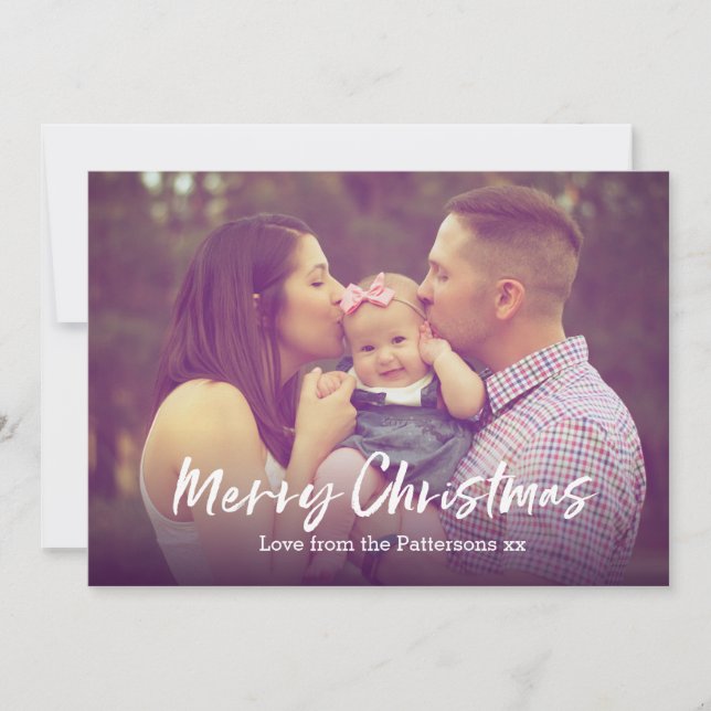 Merry Christmas card family photo (Front)