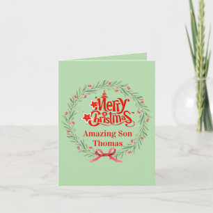 Merry Christmas Card for Son