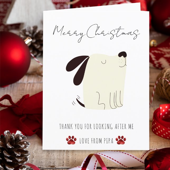 Merry Christmas Card From The Dog Pet Holiday Card (Creator Uploaded)