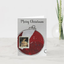 Merry Christmas Card - hand drawn ornament 2020-10
