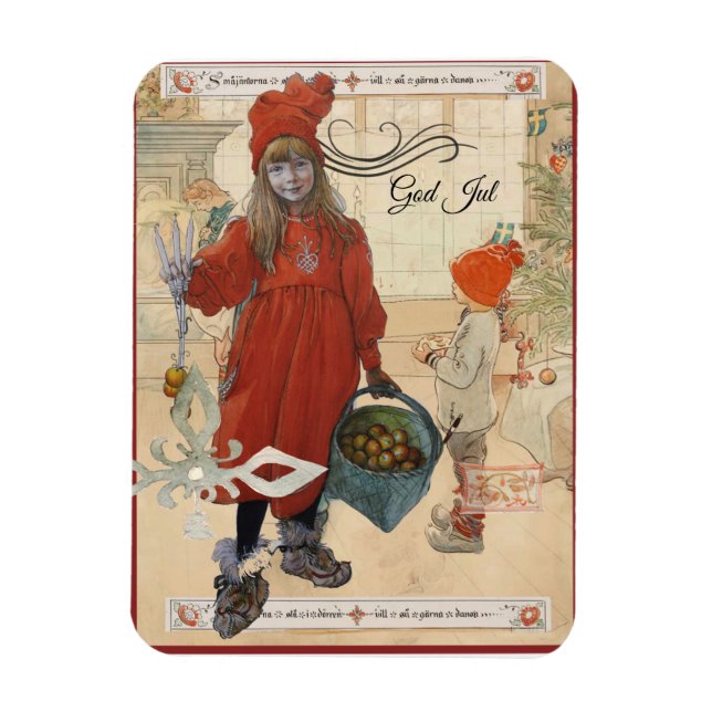 Merry Christmas Card  Magnet (Vertical)