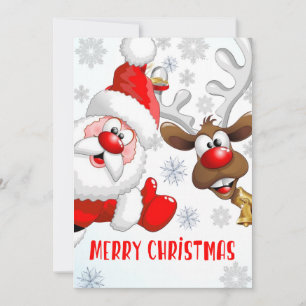 Merry Christmas Card, Santa Claus Card 