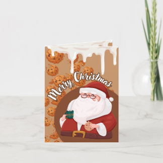 Merry Christmas Card with Cookies, Holiday Cheer