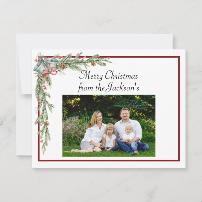 Merry Christmas card with family pic (Front)