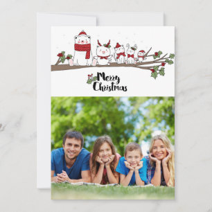 Merry Christmas card with personalized photo