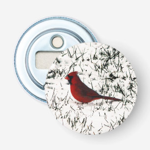 Merry Christmas Cardinal Bottle Opener
