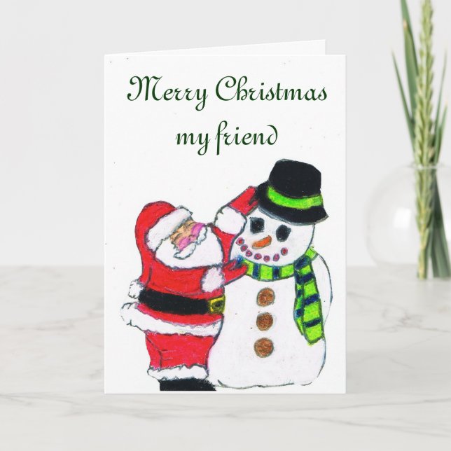 MERRY CHRISTMAS Carte AMIE (Devant)