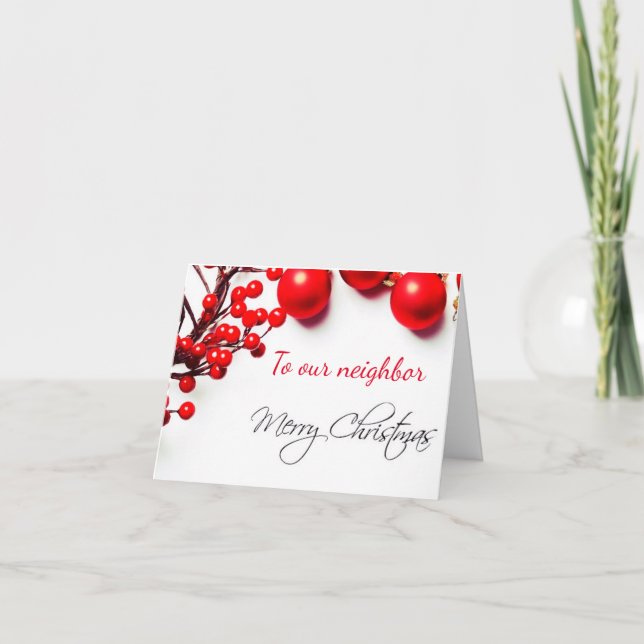 **MERRY CHRISTMAS** CARTE "VOISIN" (Devant)