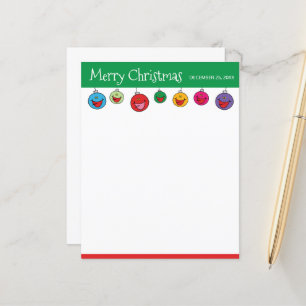 Merry Christmas Cartoon Ornament Illustration