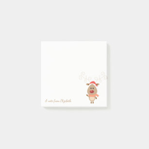 Merry Christmas,Cartoon  Reindeer-Personalized Post-it Notes