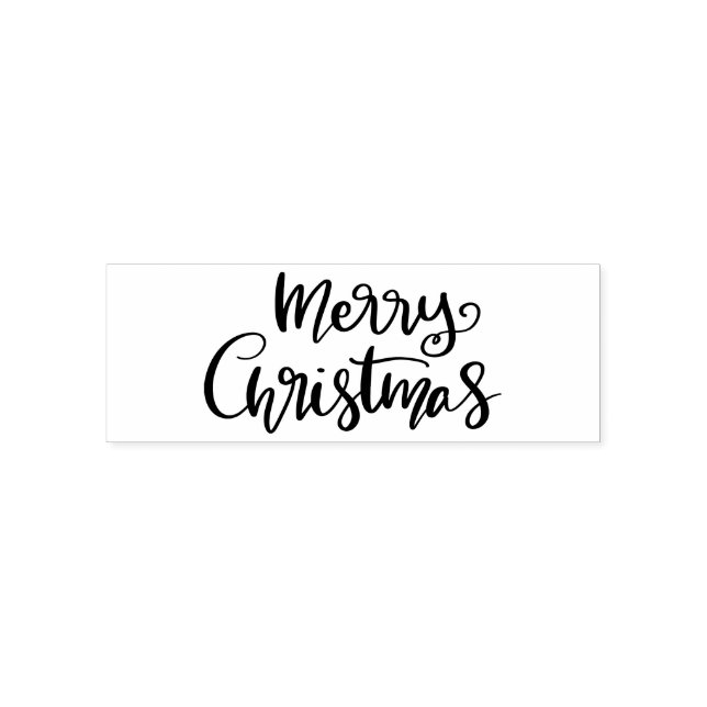 Merry Christmas Casual Handwritten Script Self-inking Stamp (Design)