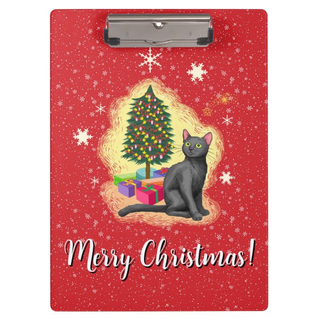 Merry Christmas Cat Clipboard (Front)