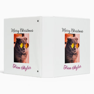 Merry Christmas cat dog pet animal love photo Binder