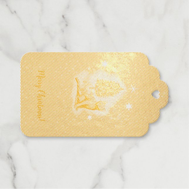 Merry Christmas Cat Gift Tags (Front (Horizontal))