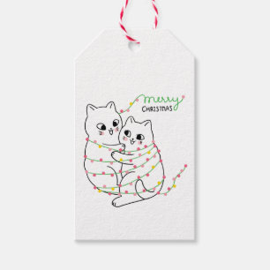 Merry Christmas Cat Gift Tags
