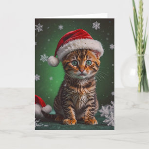 Merry Christmas Cat Holiday Card