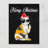 Merry Christmas Cat Middle Finger Rude Xmas Ugly C