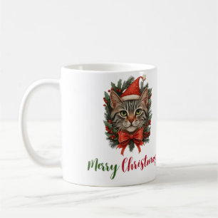 Merry Christmas Cat Mug