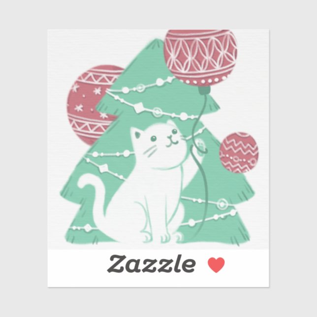 Merry Christmas: Cat & Ornaments (Sheet)