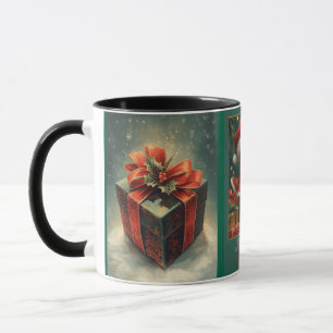 Merry Christmas Cat Red and Green Mug