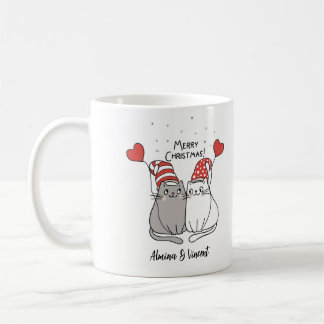 Merry Christmas Cats Coffee Mug