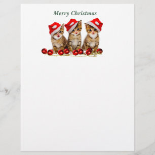 Merry Christmas Cats Letterhead