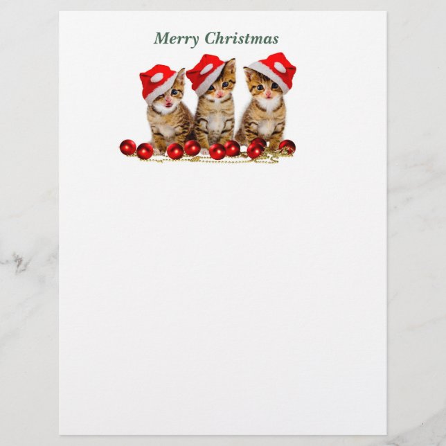 Merry Christmas Cats Letterhead (Front)