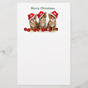 Merry Christmas Cats Stationery