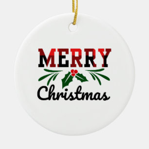 Merry Christmas Ceramic Ornament