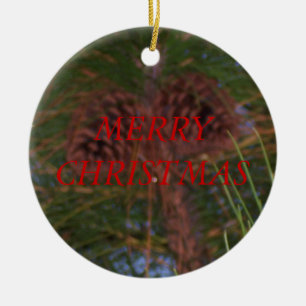 MERRY CHRISTMAS CERAMIC ORNAMENT