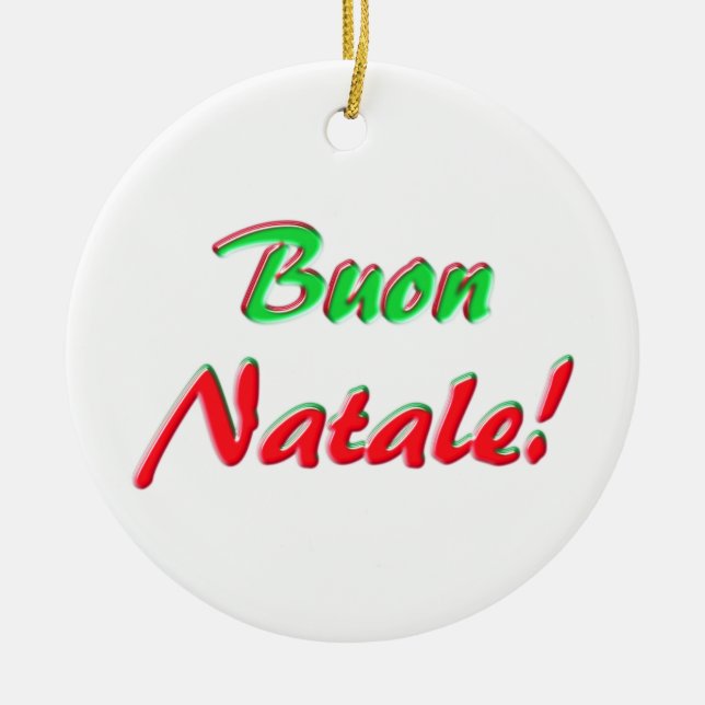 Merry Christmas Ceramic Ornament (Front)
