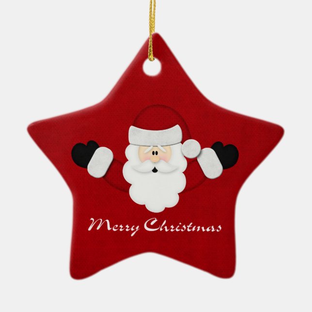 Merry Christmas Ceramic Ornament (Front)