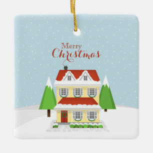 Merry Christmas Ceramic Ornament